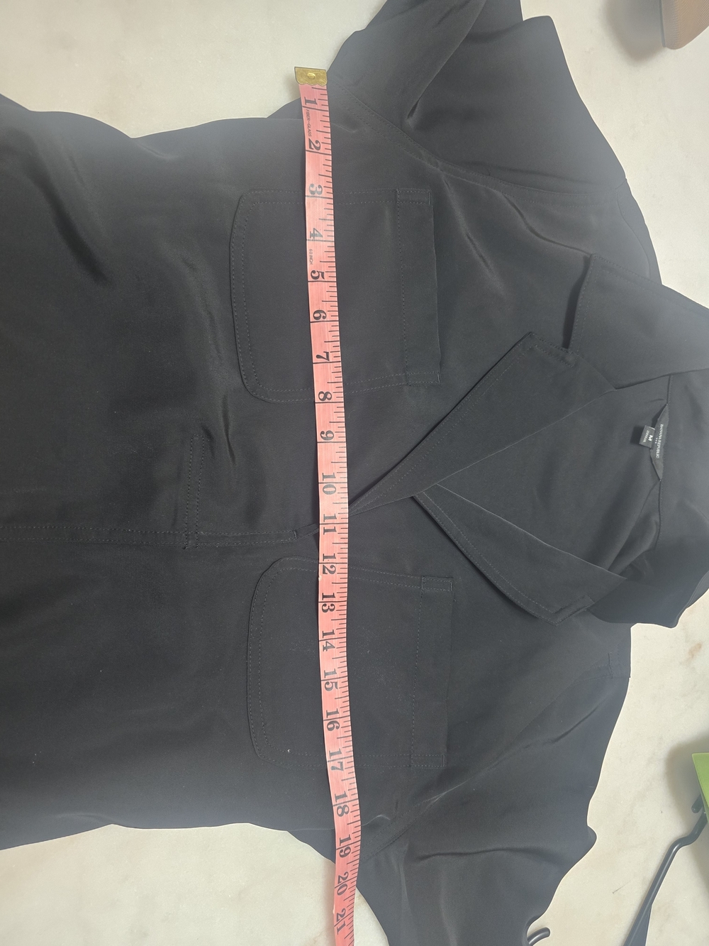 Banana Republic Black Long-Sleeve Shirt Dress with Waist Tie - Picture 11 of 13